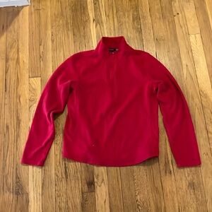 Gap red pullover quarter zip fleece size medium